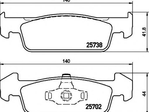 Set placute frana,frana disc DACIA LOGAN II - HELLA PAGID 8DB 355 020-421