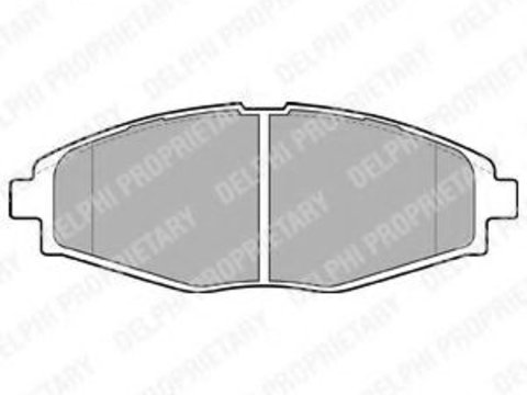 Set placute frana,frana disc DAEWOO MATIZ (KLYA) (1998 - 2016) DELPHI LP1390 piesa NOUA