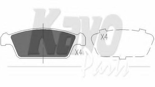 set placute frana,frana disc DAEWOO TICO