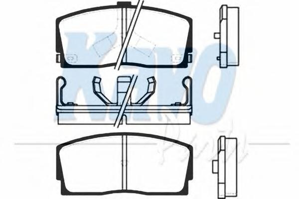 Set placute frana,frana disc DAIHATSU CHARADE Mk II (G11, G30), DAIHATSU CHARADE Mk IV (G200, G202), DAIHATSU APPLAUSE (A101, A111) - KAVO PARTS BP