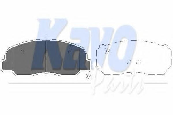 Set placute frana,frana disc DAIHATSU FOURTRAK (F7, F8), DAIHATSU FOURTRAK (F7, F8), DAIHATSU WILDCAT/ROCKY (F75) - KAVO PARTS KBP-1504