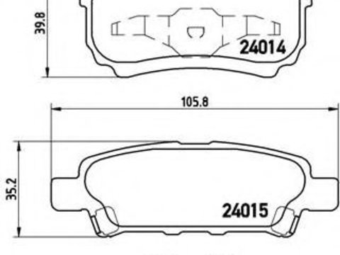 Set placute frana,frana disc DODGE CALIBER (2006 - 2020) BREMBO P 54 034