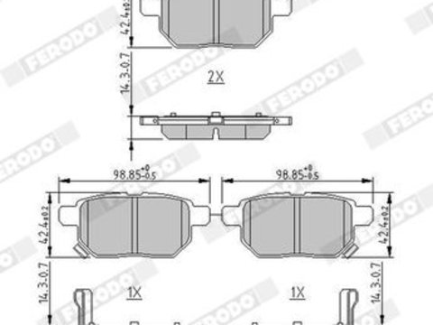 Set placute frana,frana disc FERODO FDB4335