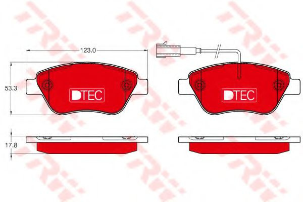 Set placute frana,frana disc FIAT 500 C (312) (2009 - 2016) TRW GDB1654DTE piesa NOUA