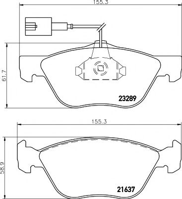 Set placute frana,frana disc FIAT MAREA (185) (1996 - 2007) TEXTAR 2328902