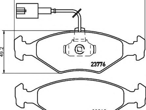 Set placute frana,frana disc FIAT PALIO (178BX), FIAT PALIO Weekend (178DX), FIAT PALIO limuzina (178_) - HELLA PAGID 8DB 355 008-811