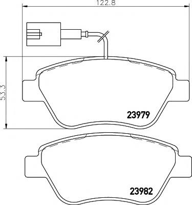 Set placute frana,frana disc FIAT PUNTO (188), FIAT DOBLO (119), FIAT DOBLO Cargo (223) - HELLA PAGID 8DB 355 012-841