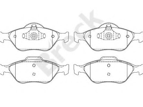 Set placute frana,frana disc FORD COURIER (JV) (1998 - 2016) Break 23202 00 702 00 piesa NOUA