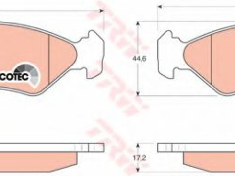 Set placute frana,frana disc FORD COURIER caroserie (JV_) (1998 - 2016) TRW GDB1221