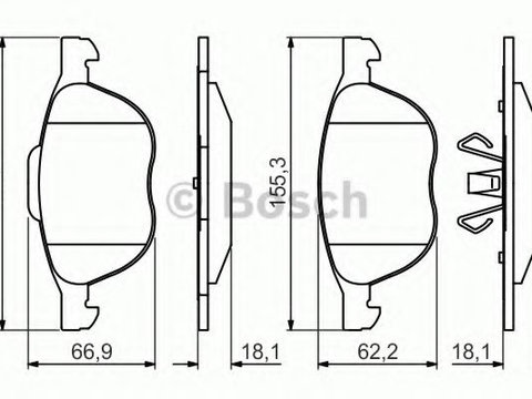 Set placute frana,frana disc FORD ECOSPORT (2011 - 2016) BOSCH 0 986 495 215