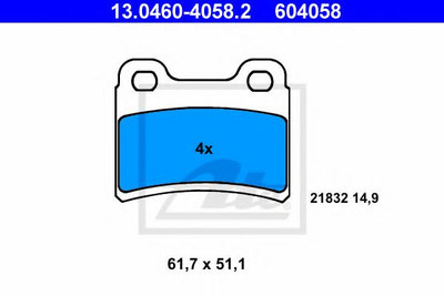 Set placute frana,frana disc FORD ESCORT CLASSIC T