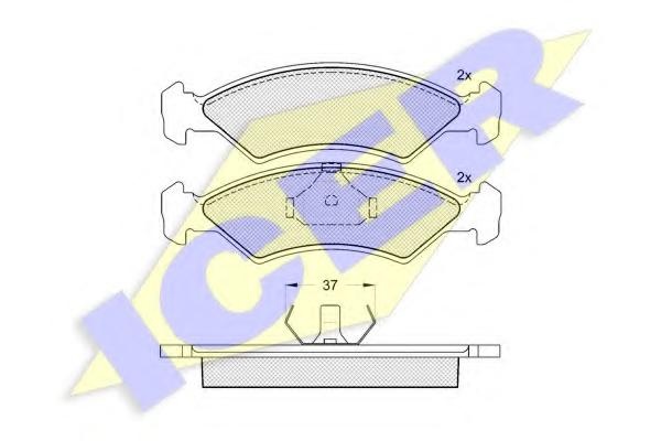 Set placute frana,frana disc FORD FIESTA Mk II (FB