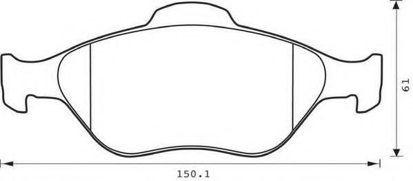 Set placute frana,frana disc FORD FIESTA Mk IV (JA_, JB_), MAZDA SOHO III (JASM, JBSM), FORD COURIER caroserie (J5_, J3_) - STOP 573041S