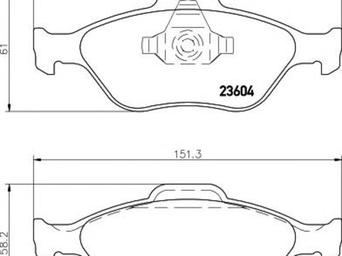 Set placute frana,frana disc FORD FIESTA Mk IV (JA_, JB_), MAZDA SOHO III (JASM, JBSM), FORD COURIER caroserie (J5_, J3_) - HELLA PAGID 8DB 355 008-90