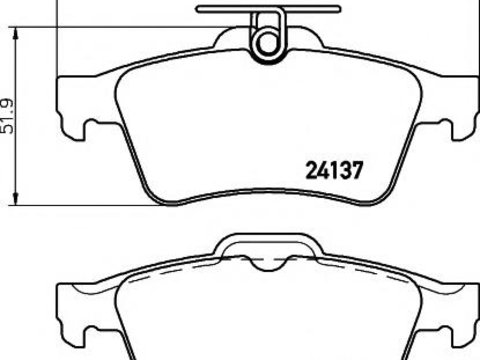 Set placute frana,frana disc FORD FOCUS (DAW, DBW), FORD FOCUS Clipper (DNW), FORD FOCUS limuzina (DFW) - HELLA PAGID 8DB 355 011-731