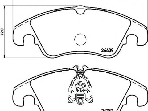 Set placute frana,frana disc FORD FOCUS II (DA_) - HELLA PAGID 8DB 355 015-941