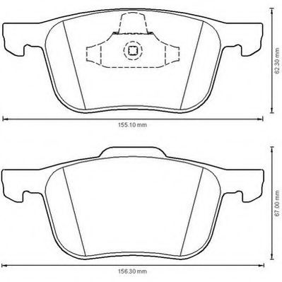 Set placute frana,frana disc FORD FOCUS III Turnier (2010 - 2016) JURID 573209JC