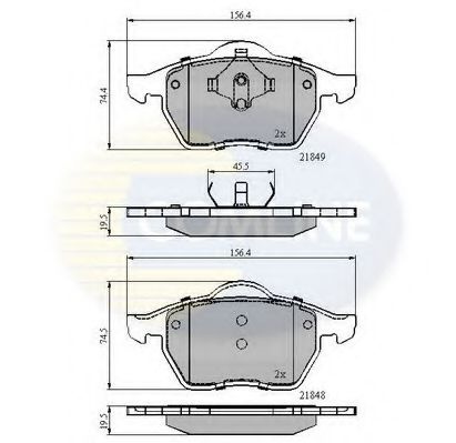 Set placute frana,frana disc FORD GALAXY (WGR) (19