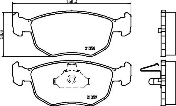 Set placute frana,frana disc FORD MONDEO (GBP), FORD MONDEO combi (BNP), FORD ESCORT Mk VI (GAL) - TEXTAR 2135803