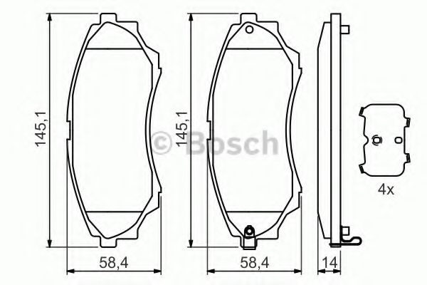 Set placute frana,frana disc FORD RANGER (ER, EQ) (1998 - 2006) BOSCH 0 986 494 323