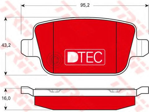 Set placute frana,frana disc FORD S-MAX (WA6) (2006 - 2016) TRW GDB1732DTE piesa NOUA