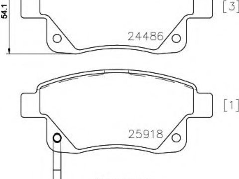 Set placute frana,frana disc FORD TRANSIT bus (2006 - 2016) TEXTAR 2448601