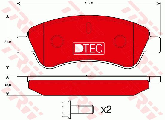 Set placute frana frana disc GDB1463DTE TRW pentru CitroEn Berlingo Peugeot 208 CitroEn Xsara Peugeot 307 Peugeot 207 Peugeot 206 Peugeot Partner Peugeot Ranch CitroEn C4 Peugeot 1007 CitroEn C3 Peugeot Grand Peugeot 301 Peugeot 2008