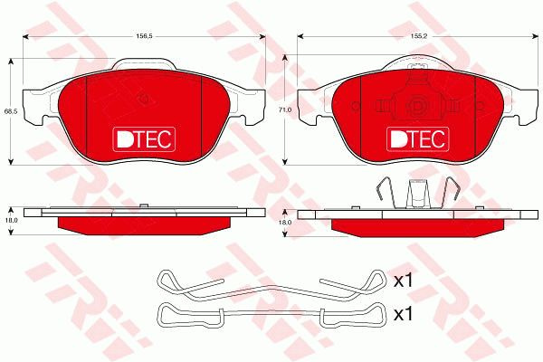 Set placute frana frana disc GDB1468DTE TRW pentru