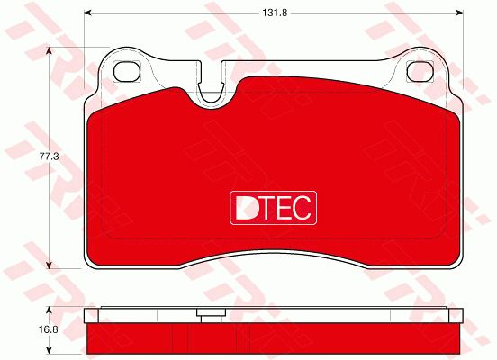 Set placute frana frana disc GDB1670DTE TRW pentru