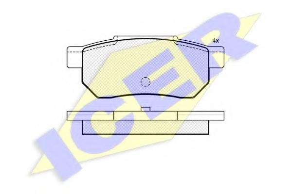 Set placute frana,frana disc HONDA ACCORD Mk III (CA), HONDA BALLADE IV limuzina (ED), HONDA BALLADE IV hatchback (EC, ED, EE) - ICER 180751