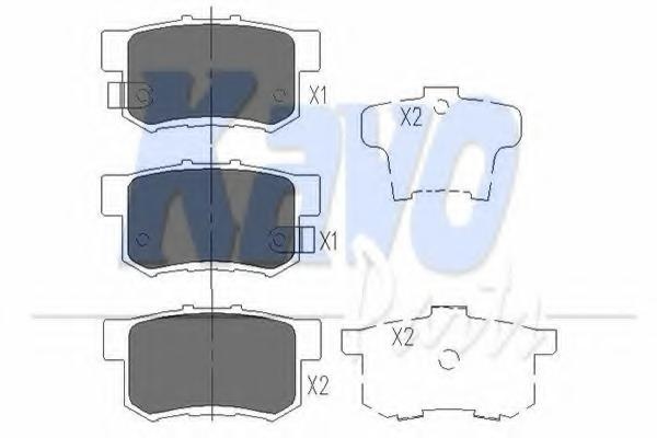 Set placute frana,frana disc HONDA ACCORD Mk IV (CB), HONDA ACCORD Mk IV cupe (CB, CC), HONDA LEGEND cupe (KA3) - KAVO PARTS KBP-2008