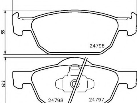 Set placute frana,frana disc HONDA ACCORD VIII (CU) (2008 - 2016) TEXTAR 2479601