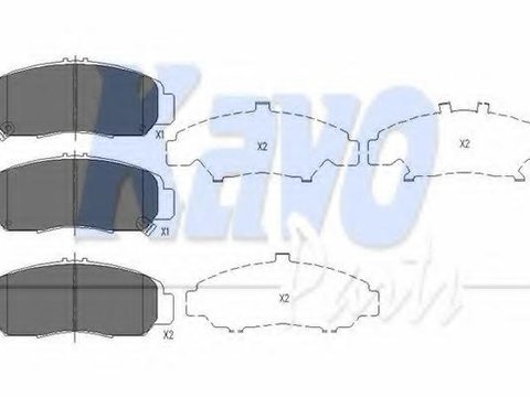 Set placute frana,frana disc HONDA CIVIC VII Hatchback (EU, EP, EV), HONDA STREAM (RN), HONDA CIVIC VII limuzina (ES) - KAVO PARTS KBP-2047