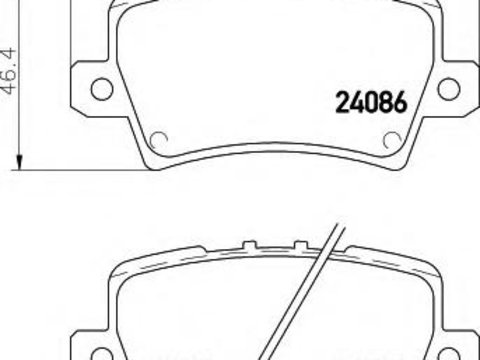 Set placute frana,frana disc HONDA CIVIC VIII Hatchback (FN, FK) - HELLA 8DB 355 006-751