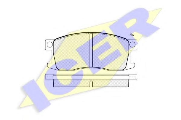 Set placute frana,frana disc HONDA PRELUDE cupe (SN), HONDA ACCORD (SJ, SY), HONDA QUINTET (SU) - ICER 180319