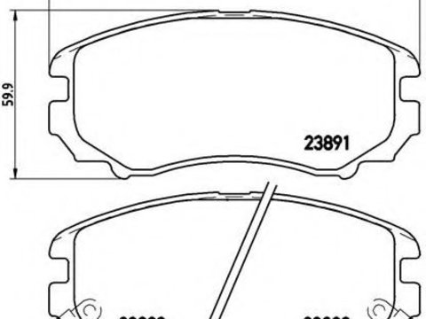 Set placute frana,frana disc HYUNDAI COUPE (GK) (2001 - 2009) BREMBO P 30 018