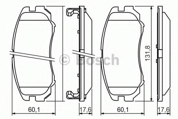 Set placute frana,frana disc HYUNDAI COUPE (GK) (2001 - 2009) BOSCH 0 986 424 815 piesa NOUA