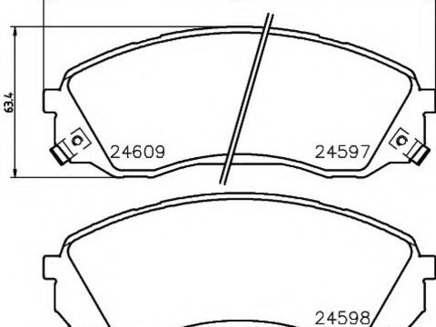 Set placute frana,frana disc HYUNDAI H-1 Starex (H300) caroserie (TQ) (2008 - 2016) TEXTAR 2459701 piesa NOUA