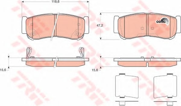 Set placute frana,frana disc HYUNDAI SANTA FE II (CM) (2005 - 2012) TRW GDB3419 piesa NOUA