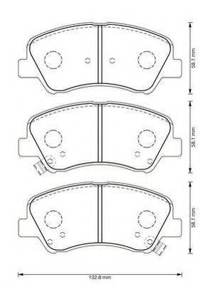 Set placute frana,frana disc HYUNDAI SOLARIS IV (RB), KIA RIO III (UB), HYUNDAI SOLARIS IV limuzina (RB) - JURID 573368J