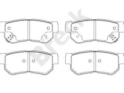 Set placute frana,frana disc HYUNDAI SONATA V (NF) (2005 - 2010) Break 23543 00 704 10 piesa NOUA