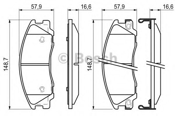 Set placute frana,frana disc HYUNDAI TERRACAN (HP) (2001 - 2006) BOSCH 0 986 494 138 piesa NOUA