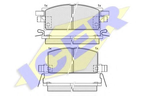 Set placute frana,frana disc ISUZU FASTER (KB) - ICER 180504