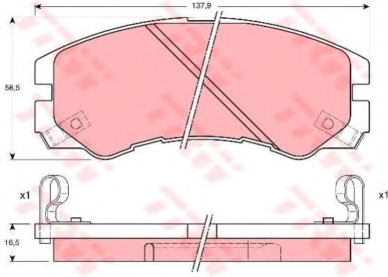 Set placute frana,frana disc ISUZU TROOPER (UB) (1991 - 2000) TRW GDB1186 piesa NOUA