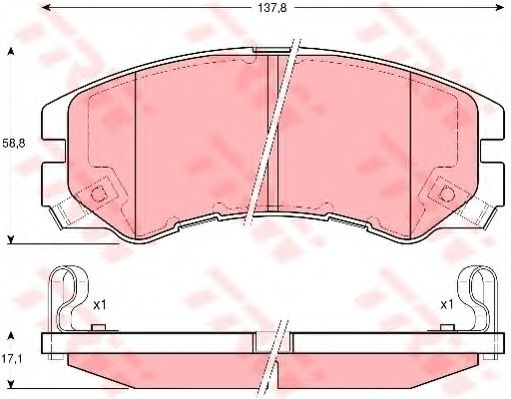 Set placute frana,frana disc ISUZU TROOPER deschis (2000 - 2016) TRW GDB3162 piesa NOUA