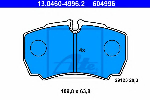 Set placute frana,frana disc IVECO DAILY III platou / sasiu (1999 - 2006) ATE 13.0460-4996.2