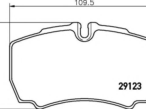 Set placute frana,frana disc IVECO DAILY III caroserie inchisa/combi, IVECO DAILY III platou / sasiu, IVECO DAILY IV caroserie inchisa/combi - HELLA P