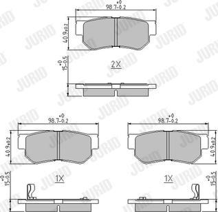 Set placute frana frana disc - Jurid 572557J