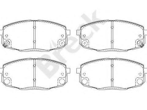 Set placute frana,frana disc KIA CARENS II (FJ) (2002 - 2006) Break 23966 00 701 10 piesa NOUA