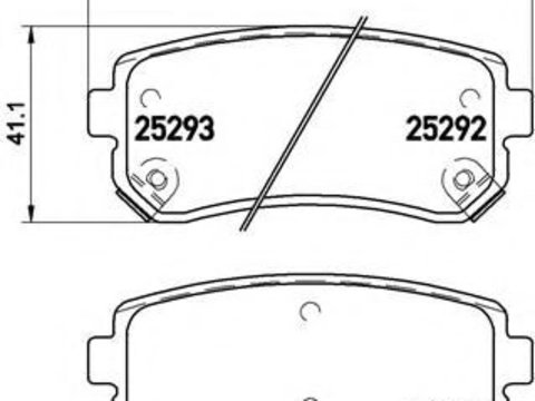 Set placute frana,frana disc KIA CERATO KOUP (TD) (2009 - 2020) BREMBO P 30 051